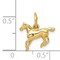 14K Yellow Gold Polished Horse Charm Pendant Jewelry 13mm x 13mm